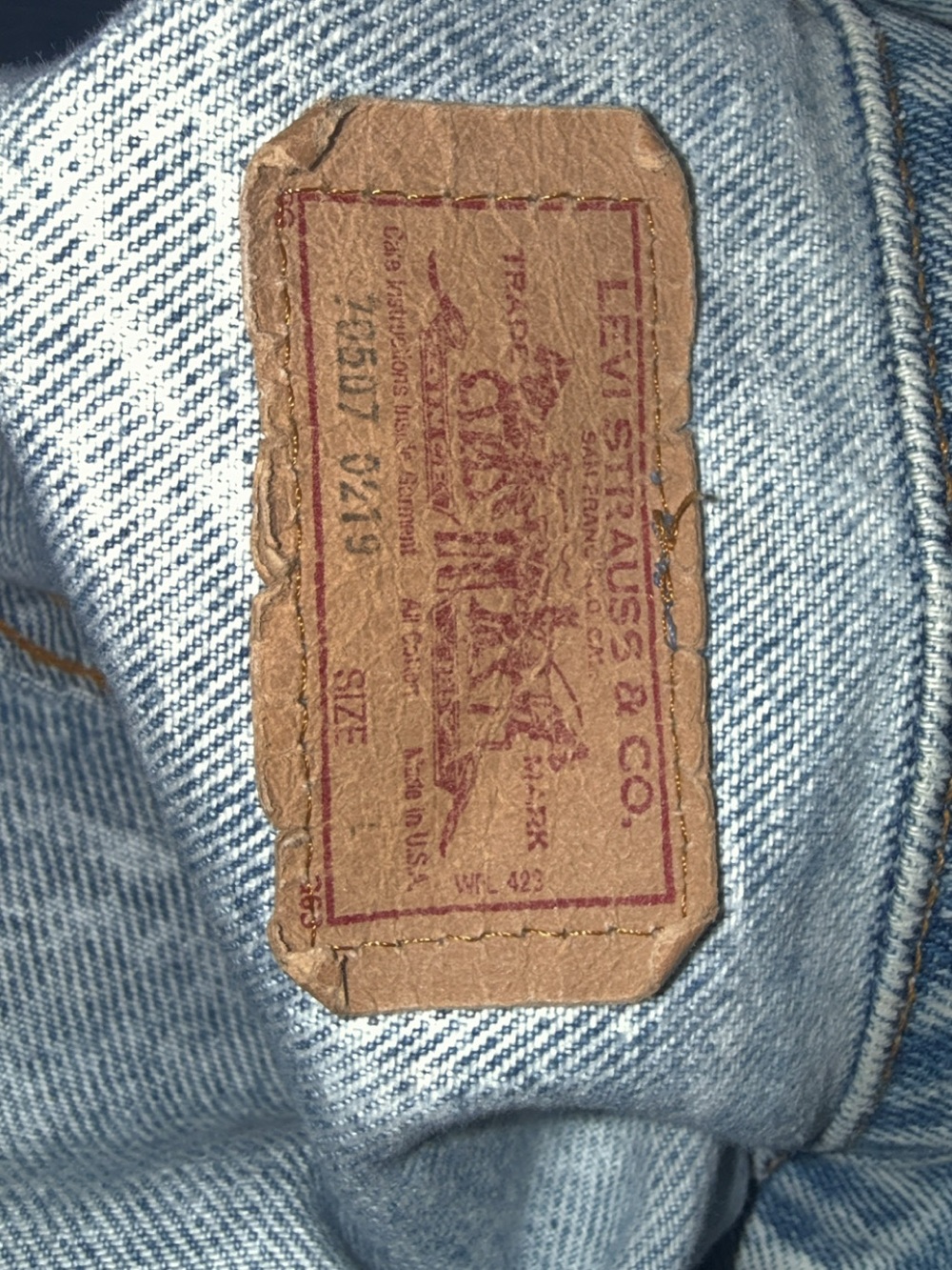 Vintage 80s Levi’s 70507-0219 Acid Wash Denim Jacket Made in USA - Picture 3 of 5